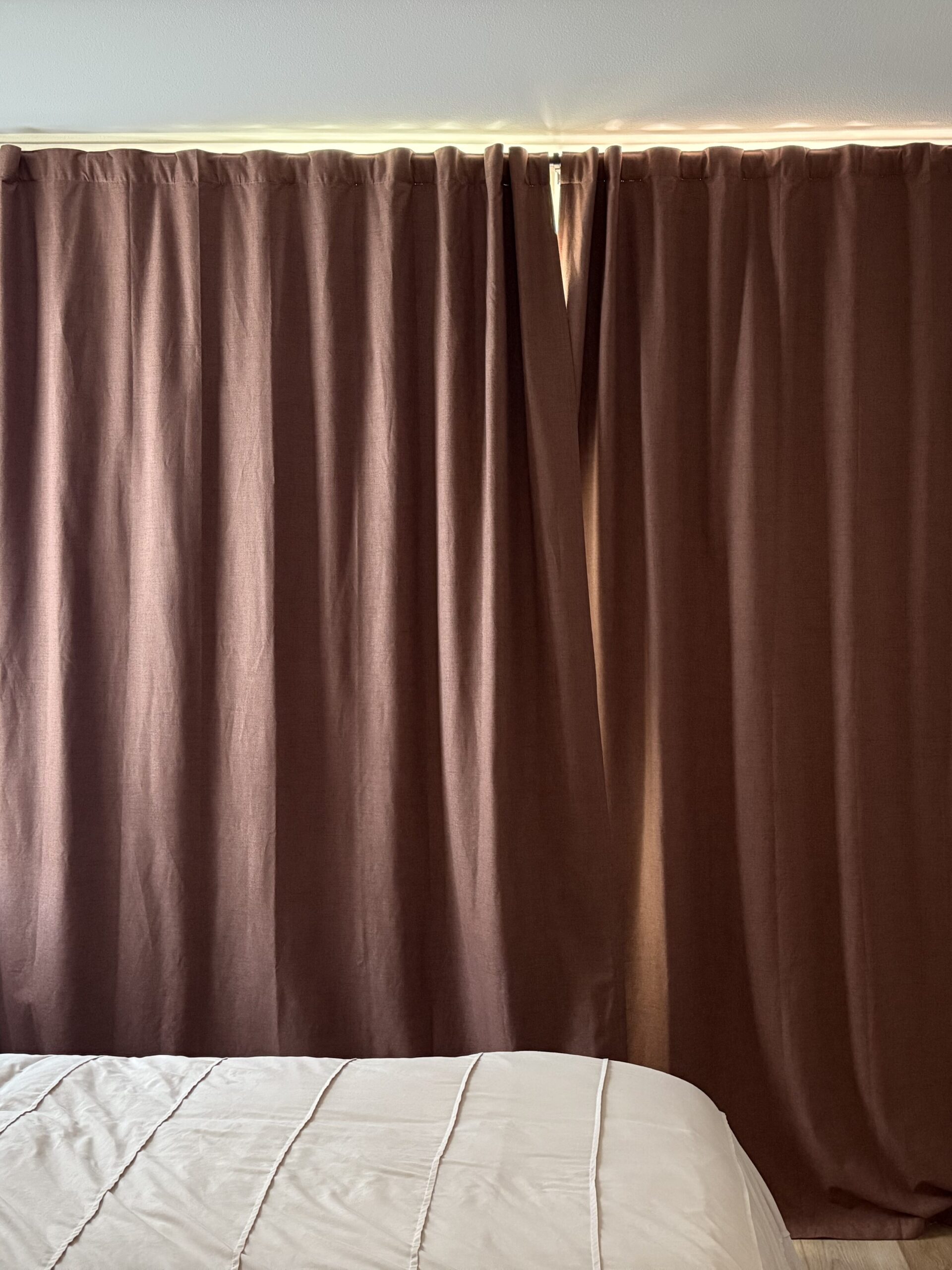 blackout curtain panels bedroom dark cozy