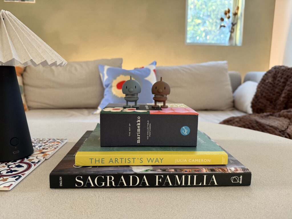 Sagrada Familia coffee table book with colored page edges as travel souvenir coffee table decor